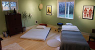 LMT home massage studio space.